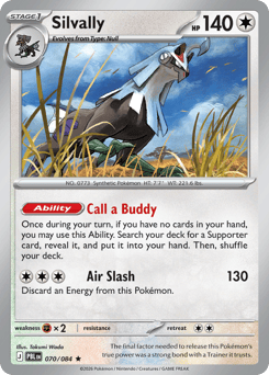 Silvally z edície Pitch Black, karta č.70
