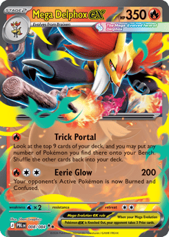 Mega Delphox ex z edície Pitch Black, karta č.8