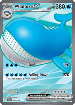 Wailord ex z edície Pitch Black, karta č.97