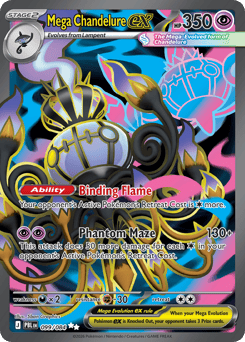 Mega Chandelure ex z edície Pitch Black, karta č.99