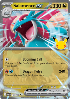 Salamence ex z edície 30th Celebration, karta č.109