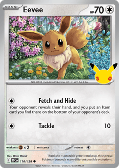 Eevee z edície 30th Celebration, karta č.116