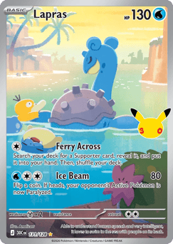 Lapras z edície 30th Celebration, karta č.131