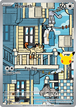 Meowth z edície 30th Celebration, karta č.144