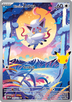 Hisuian Zorua z edície 30th Celebration, karta č.145