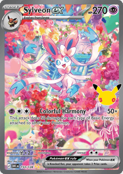 Sylveon ex z edície 30th Celebration, karta č.153