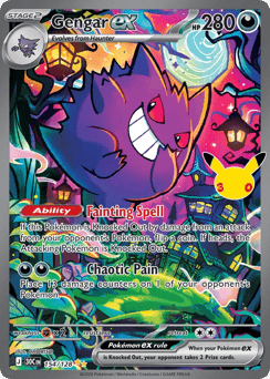 Gengar ex z edície 30th Celebration, karta č.154