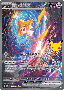 Jirachi ex z edície 30th Celebration, karta č.155