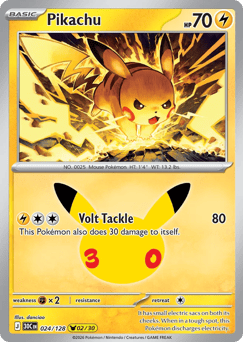 Pikachu z edície 30th Celebration, karta č.24