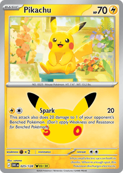 Pikachu z edície 30th Celebration, karta č.25