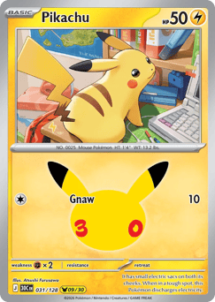 Pikachu z edície 30th Celebration, karta č.31