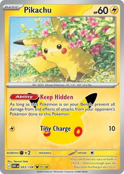 Pikachu z edície 30th Celebration, karta č.33