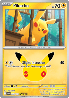 Pikachu z edície 30th Celebration, karta č.36