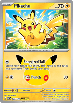 Pikachu z edície 30th Celebration, karta č.37