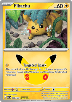 Pikachu z edície 30th Celebration, karta č.38