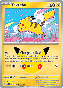 Pikachu z edície 30th Celebration, karta č.42