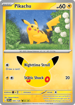 Pikachu z edície 30th Celebration, karta č.45