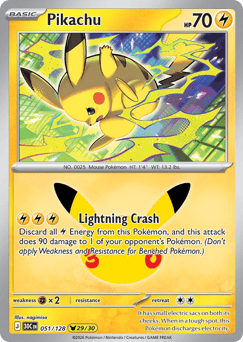 Pikachu z edície 30th Celebration, karta č.51