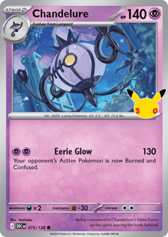Chandelure z edície 30th Celebration, karta č.75
