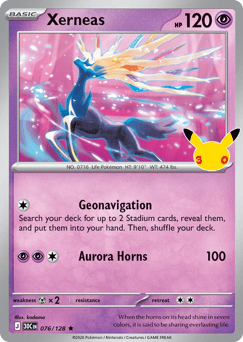 Xerneas z edície 30th Celebration, karta č.76