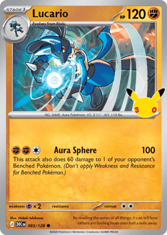 Lucario z edície 30th Celebration, karta č.83