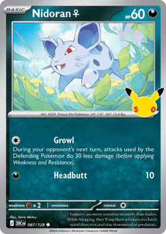 Nidoran ♀ z edície 30th Celebration, karta č.87