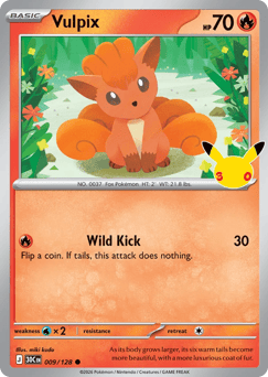 Vulpix z edície 30th Celebration, karta č.9