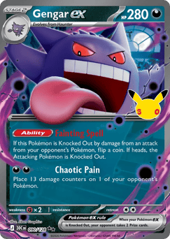 Gengar ex z edície 30th Celebration, karta č.90