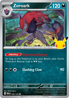 Zoroark z edície 30th Celebration, karta č.96