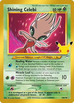 Shining Celebi z edície 30th Celebration: Classic Collection, karta č.106