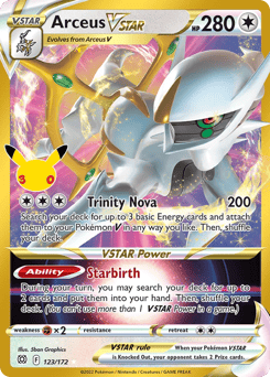 Arceus VSTAR z edície 30th Celebration: Classic Collection, karta č.123