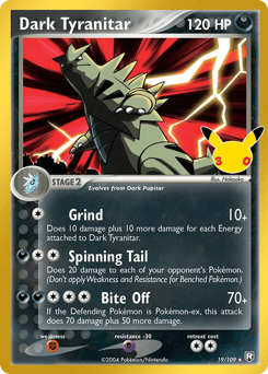 Dark Tyranitar z edície 30th Celebration: Classic Collection, karta č.19