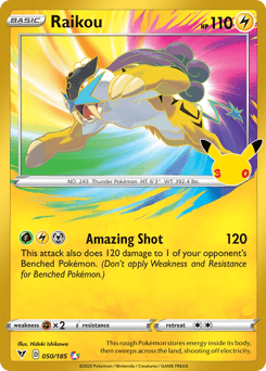Raikou z edície 30th Celebration: Classic Collection, karta č.50