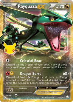 Rayquaza-EX z edície 30th Celebration: Classic Collection, karta č.85