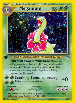 Meganium z edície Neo Genesis, karta č.11
