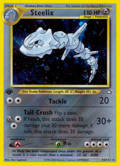 Steelix z edície Neo Genesis, karta č.15