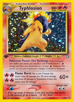 Typhlosion z edície Neo Genesis, karta č.17