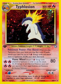 Typhlosion z edície Neo Genesis, karta č.18