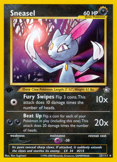 Sneasel z edície Neo Genesis, karta č.25