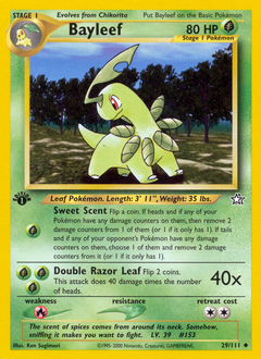 Bayleef z edície Neo Genesis, karta č.29