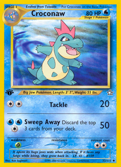 Croconaw z edície Neo Genesis, karta č.32