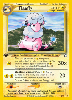 Flaaffy z edície Neo Genesis, karta č.34