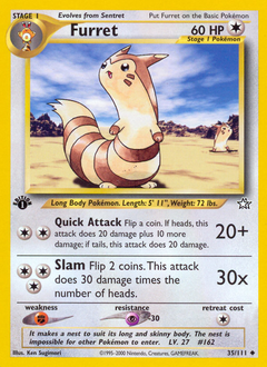 Furret z edície Neo Genesis, karta č.35