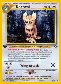 Noctowl z edície Neo Genesis, karta č.42