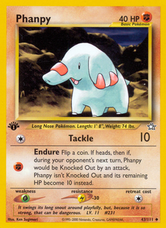 Phanpy z edície Neo Genesis, karta č.43