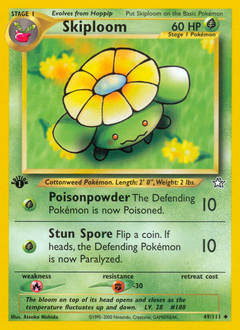 Skiploom z edície Neo Genesis, karta č.49