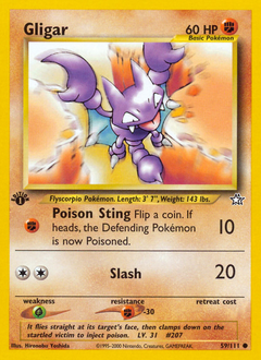 Gligar z edície Neo Genesis, karta č.59