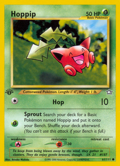 Hoppip z edície Neo Genesis, karta č.61