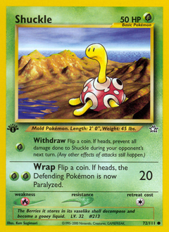 Shuckle z edície Neo Genesis, karta č.72