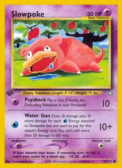 Slowpoke z edície Neo Genesis, karta č.73